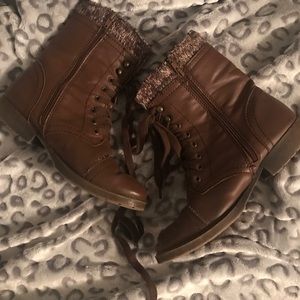 Rampage brown combat boots
